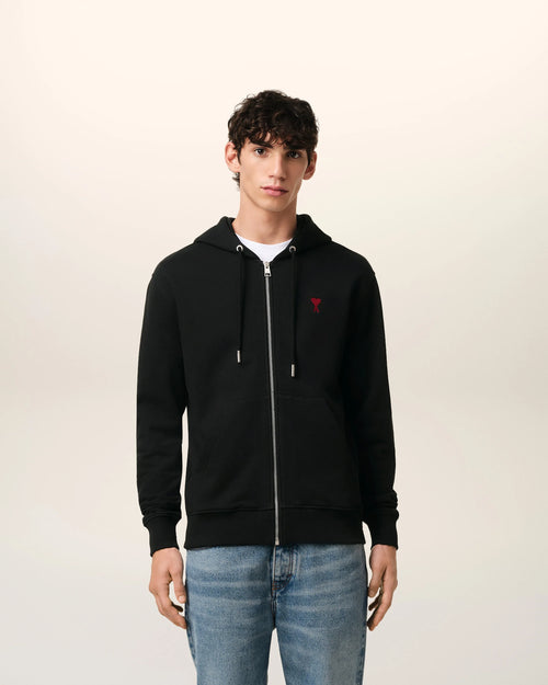 Ami Paris Худі чорний Ami De Coeur BfuSW435.724.001