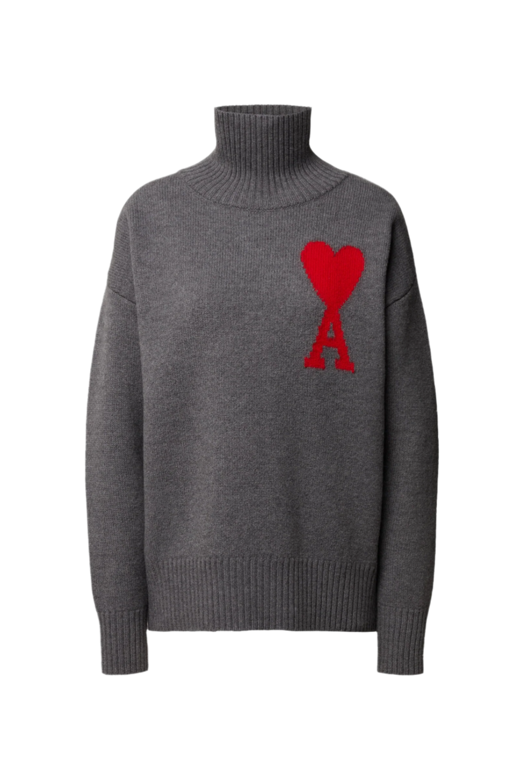 Ami Paris Светр з монограмою Ami de Coeur H20HK009.018-GREY