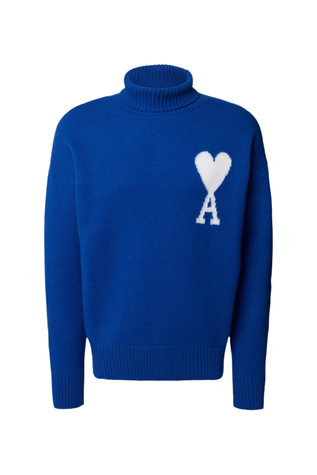 Ami Paris Светр з монограмою Ami de Coeur H20HK009.018-BLUE