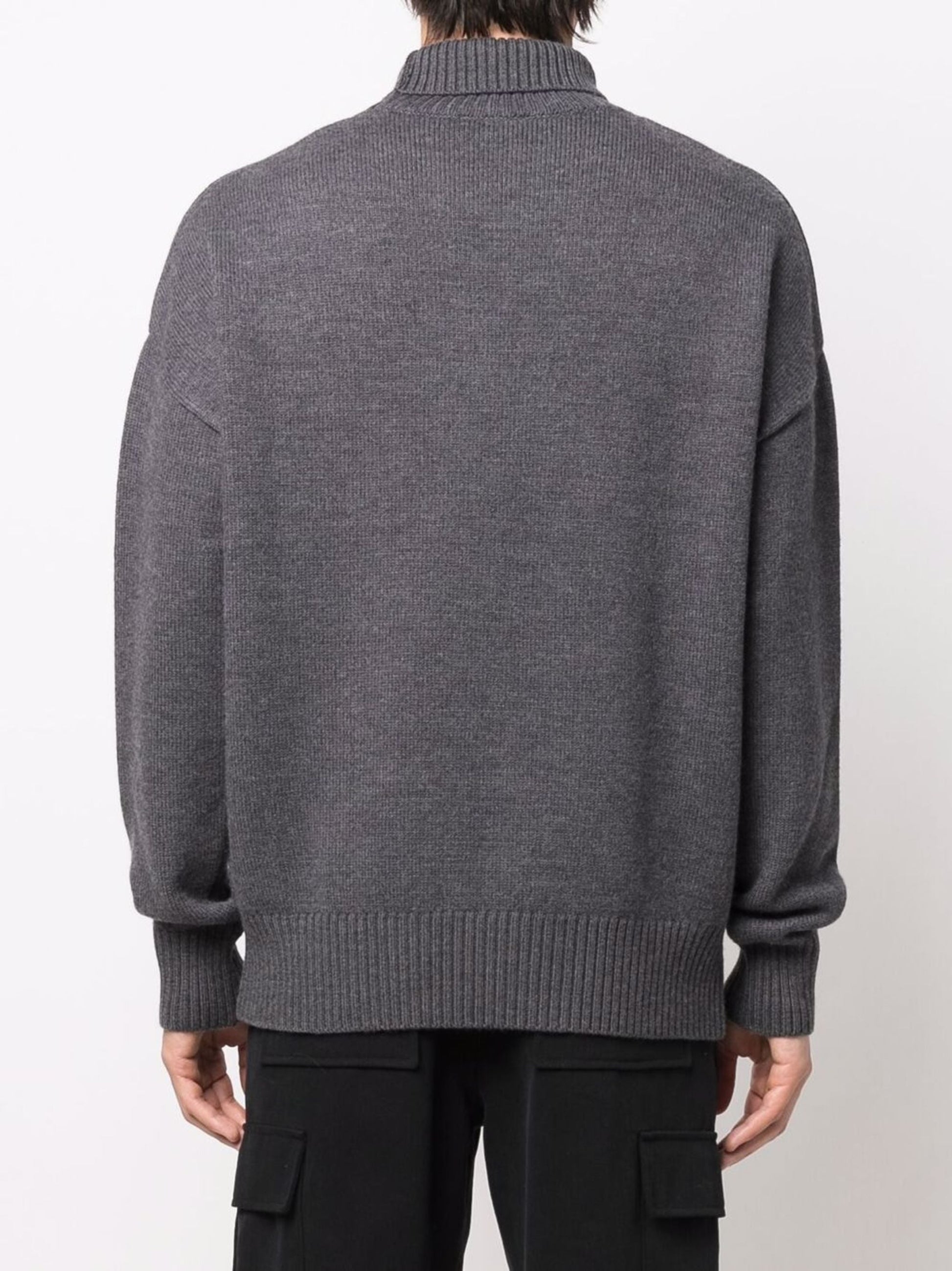Ami Paris Светр з монограмою Ami de Coeur H20HK009.018-GREY