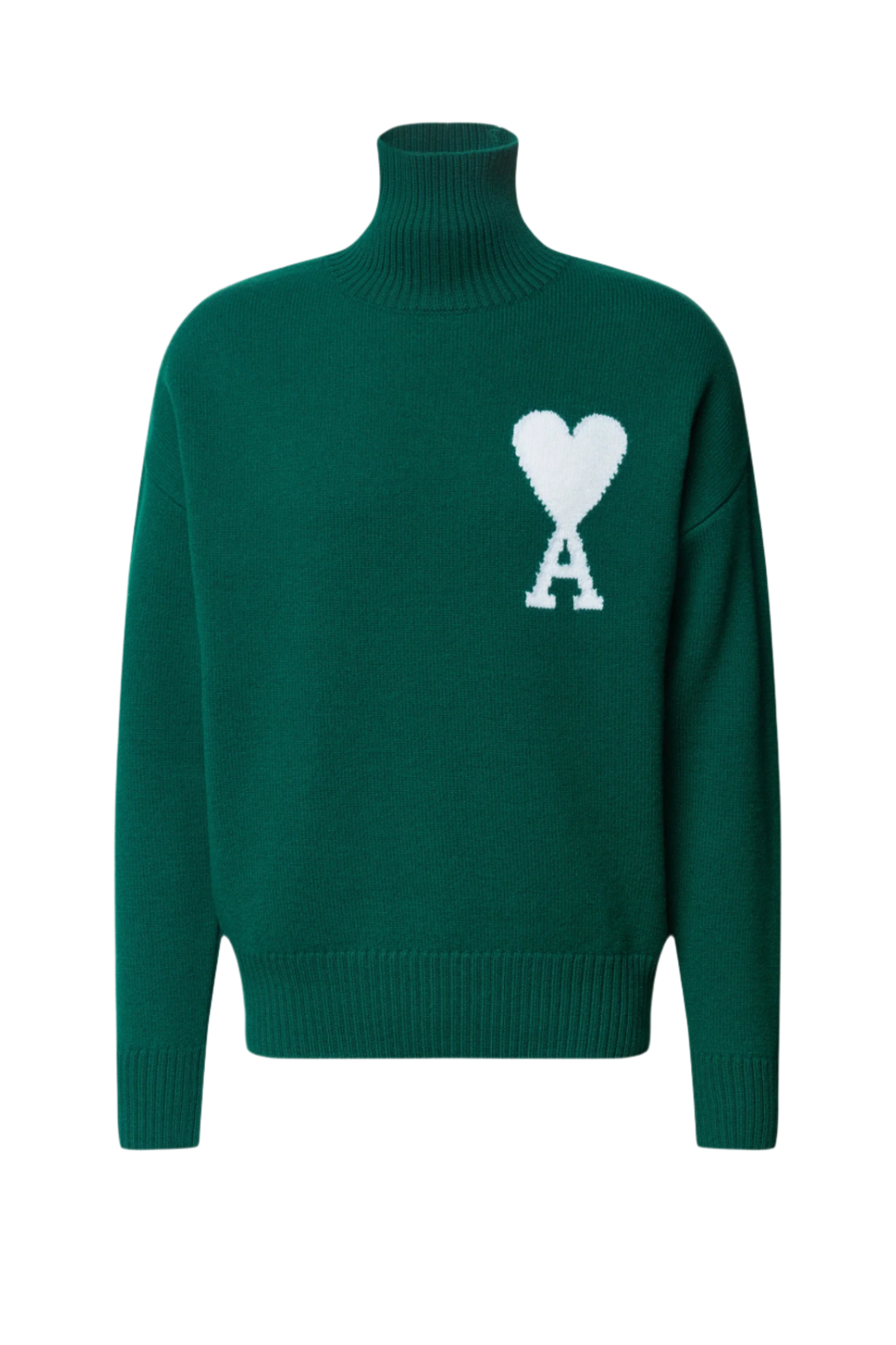 Ami Paris Светр з монограмою Ami de Coeur H20HK009.018-GREEN