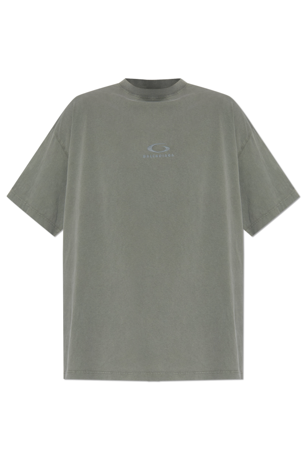 Balenciaga Grey T-Shirt With Logo