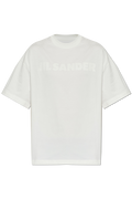 Jil Sander White T-Shirt With Printed Logo