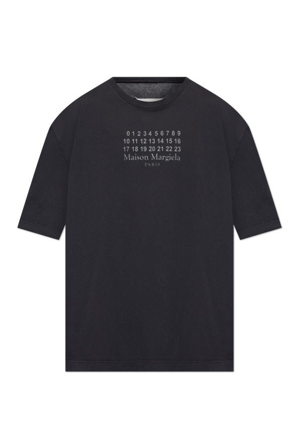 Maison Margiela Black T-Shirt With Logo