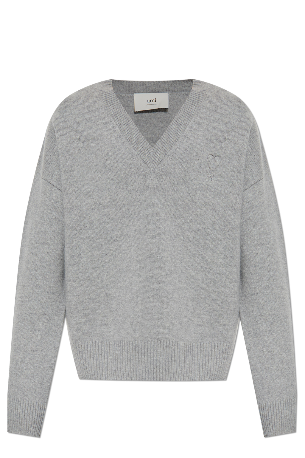Ami Alexandre Mattiussi Grey Sweater With Logo