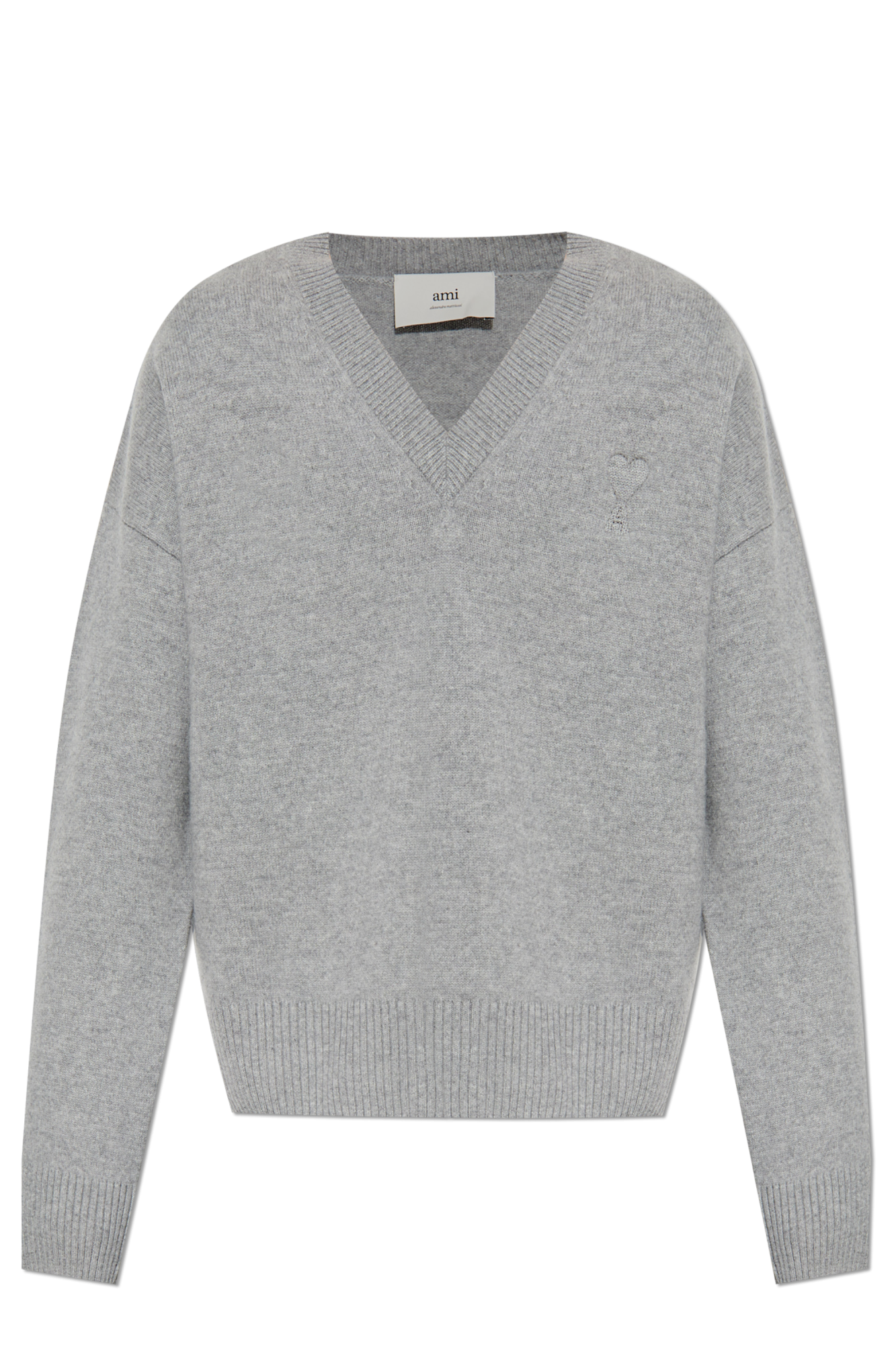 Ami Alexandre Mattiussi Grey Sweater With Logo