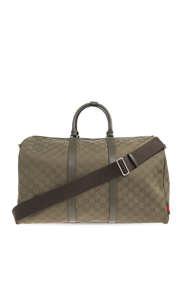 Gucci Green Carry-On Bag With 'GG' Pattern