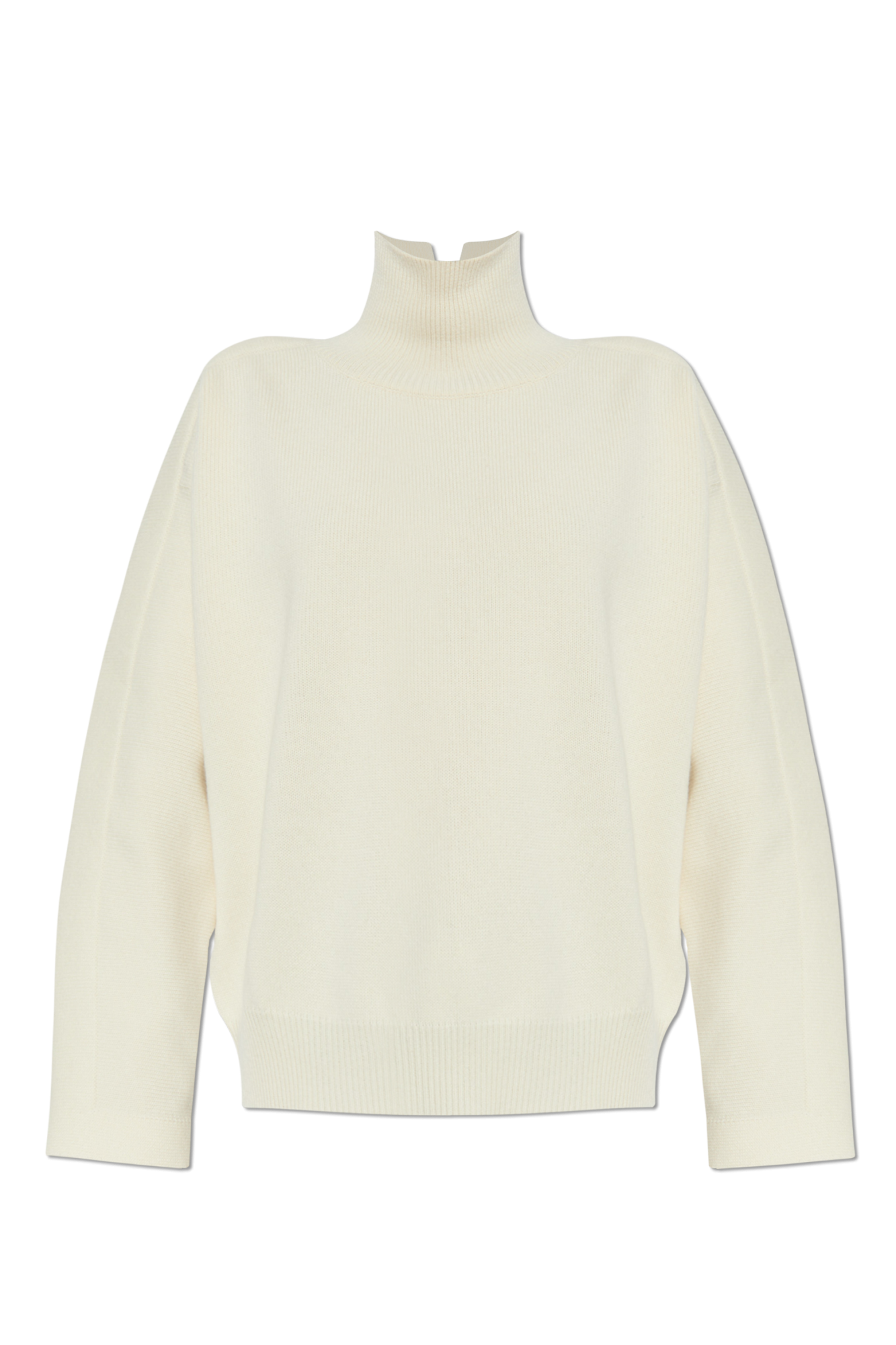 JIL SANDER Cream Wool Turtleneck