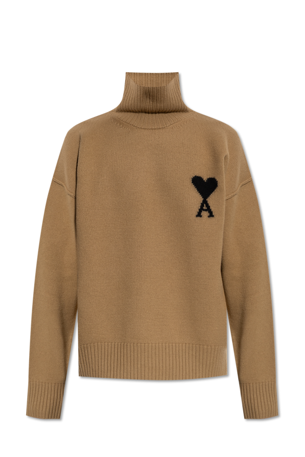 Ami Alexandre Mattiussi Beige Wool Turtleneck