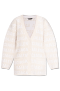 Balenciaga Cream Cardigan With Monogram