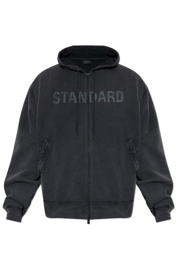 Balenciaga Black Sweatshirt With Printed Logo