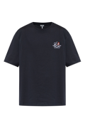 Loewe Navy Blue T-Shirt With Embroidered Logo
