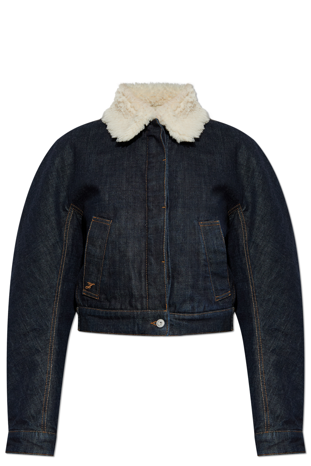 Jacquemus Navy Blue Denim Jacket ‘De-nimes Ovalo’