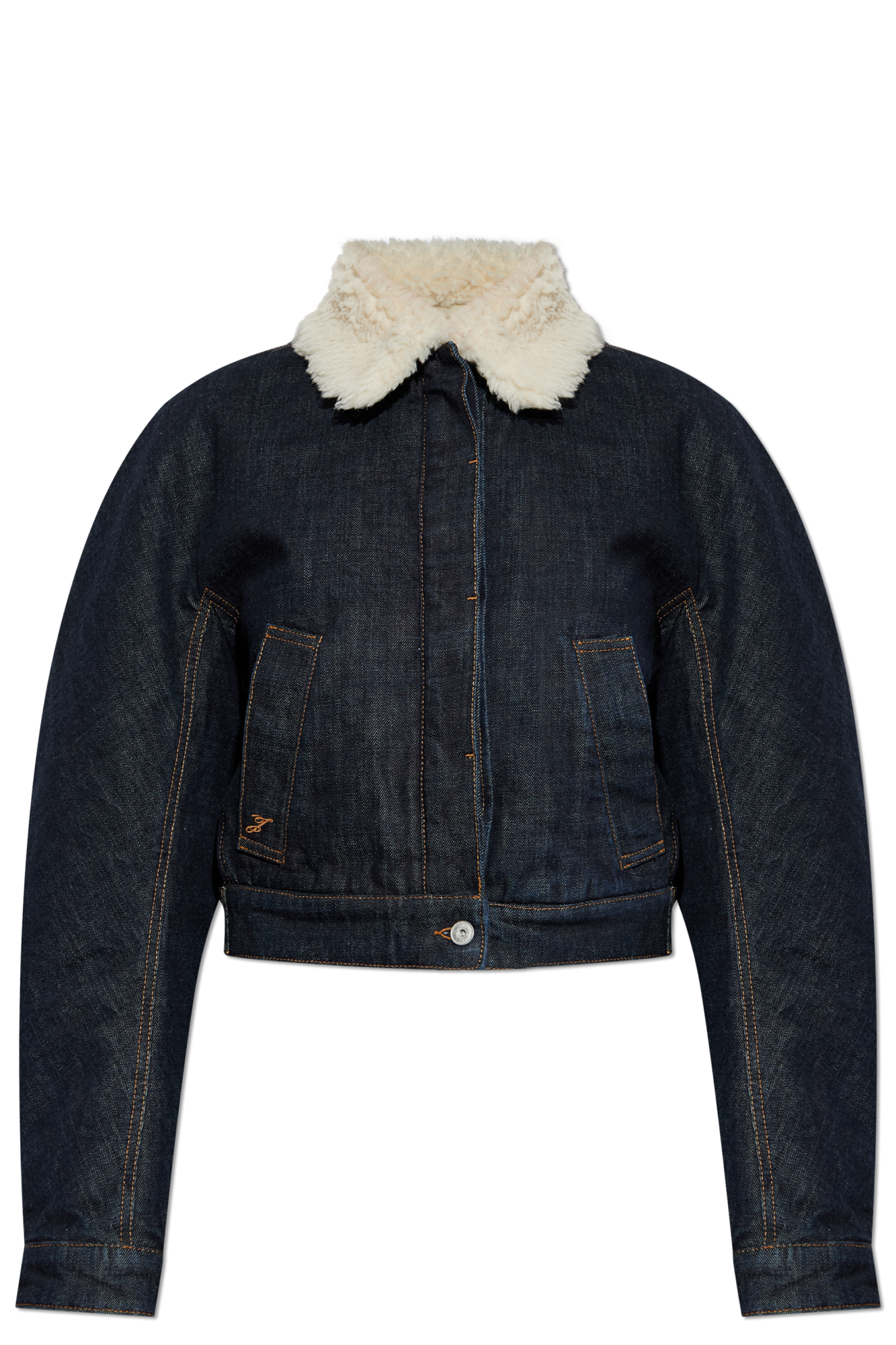 Jacquemus Navy Blue Denim Jacket ‘De-nimes Ovalo’