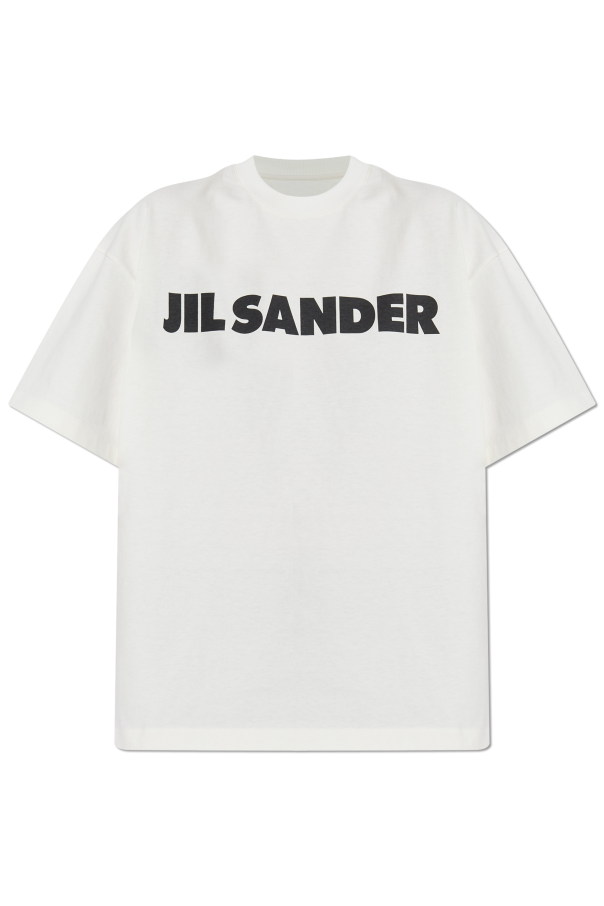 Jil Sander Cream T-shirt With Printed Logo