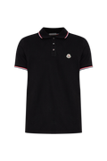 Moncler Black Cotton Polo