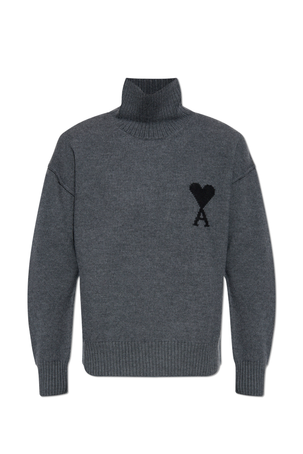 Ami Alexandre Mattiussi Grey Wool Turtleneck