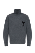Ami Alexandre Mattiussi Grey Wool Turtleneck