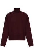 Ami Alexandre Mattiussi Burgundy Wool Turtleneck