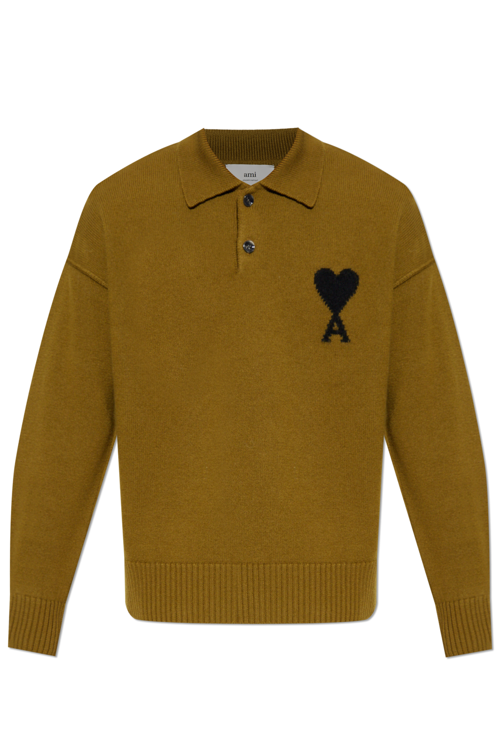 Ami Alexandre Mattiussi Green Wool Polo