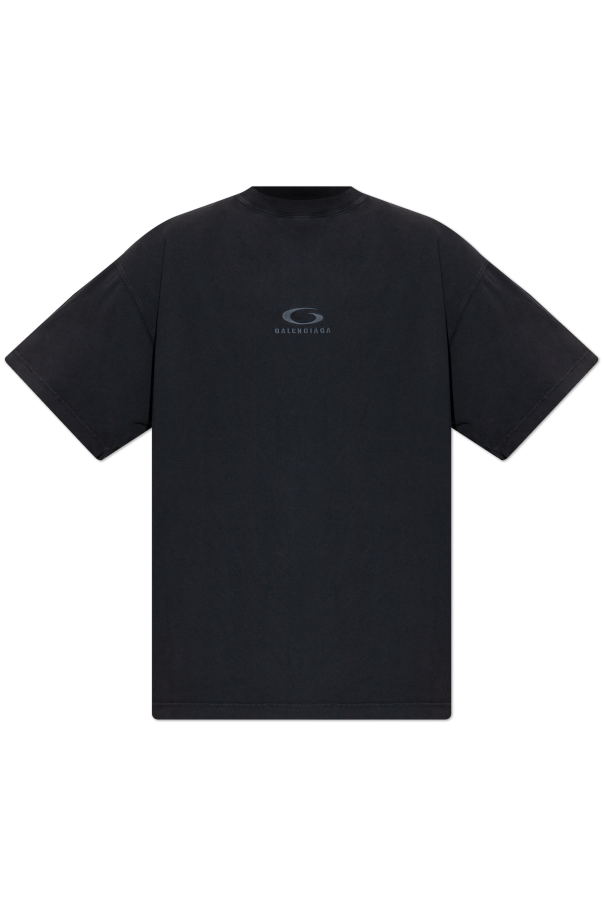 Balenciaga Black T-Shirt With Logo