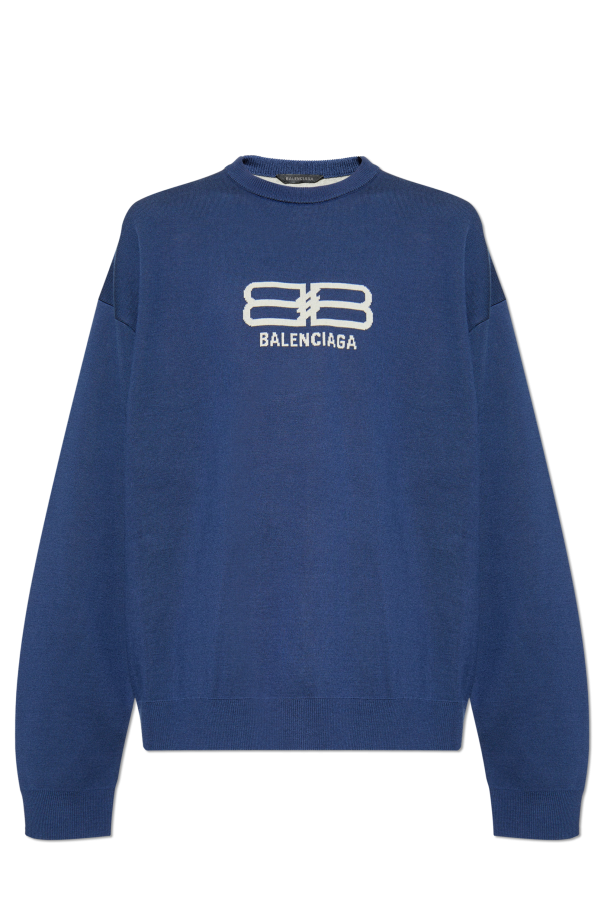 Balenciaga Blue Crew Neck Sweater