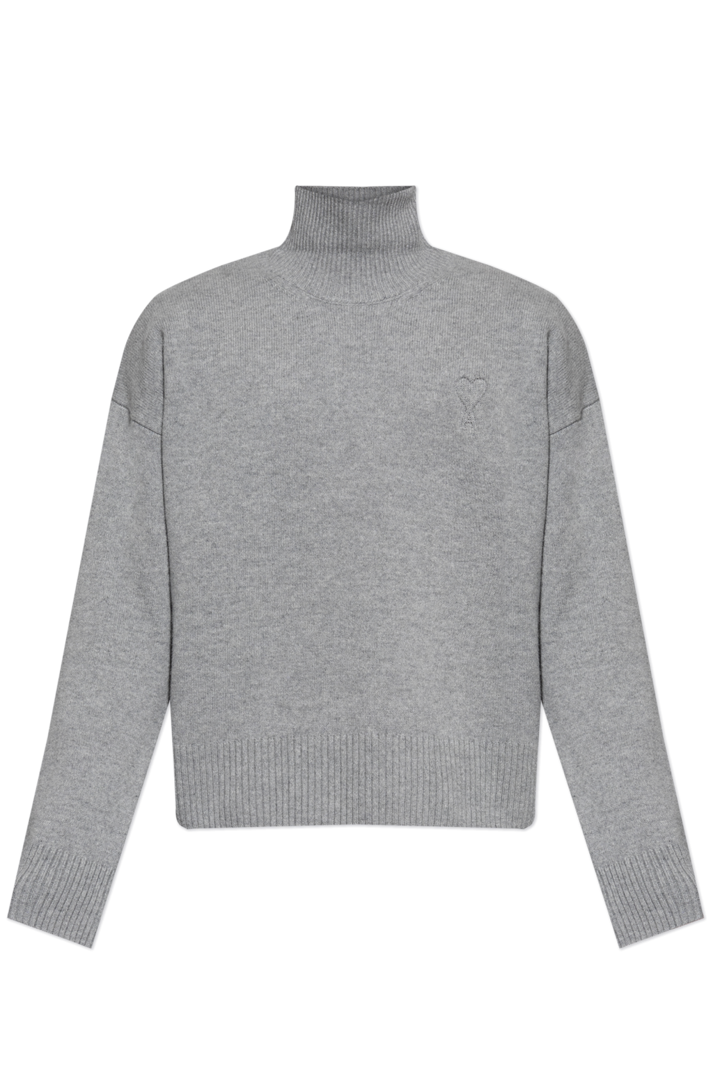 Ami Alexandre Mattiussi Grey Wool Turtleneck