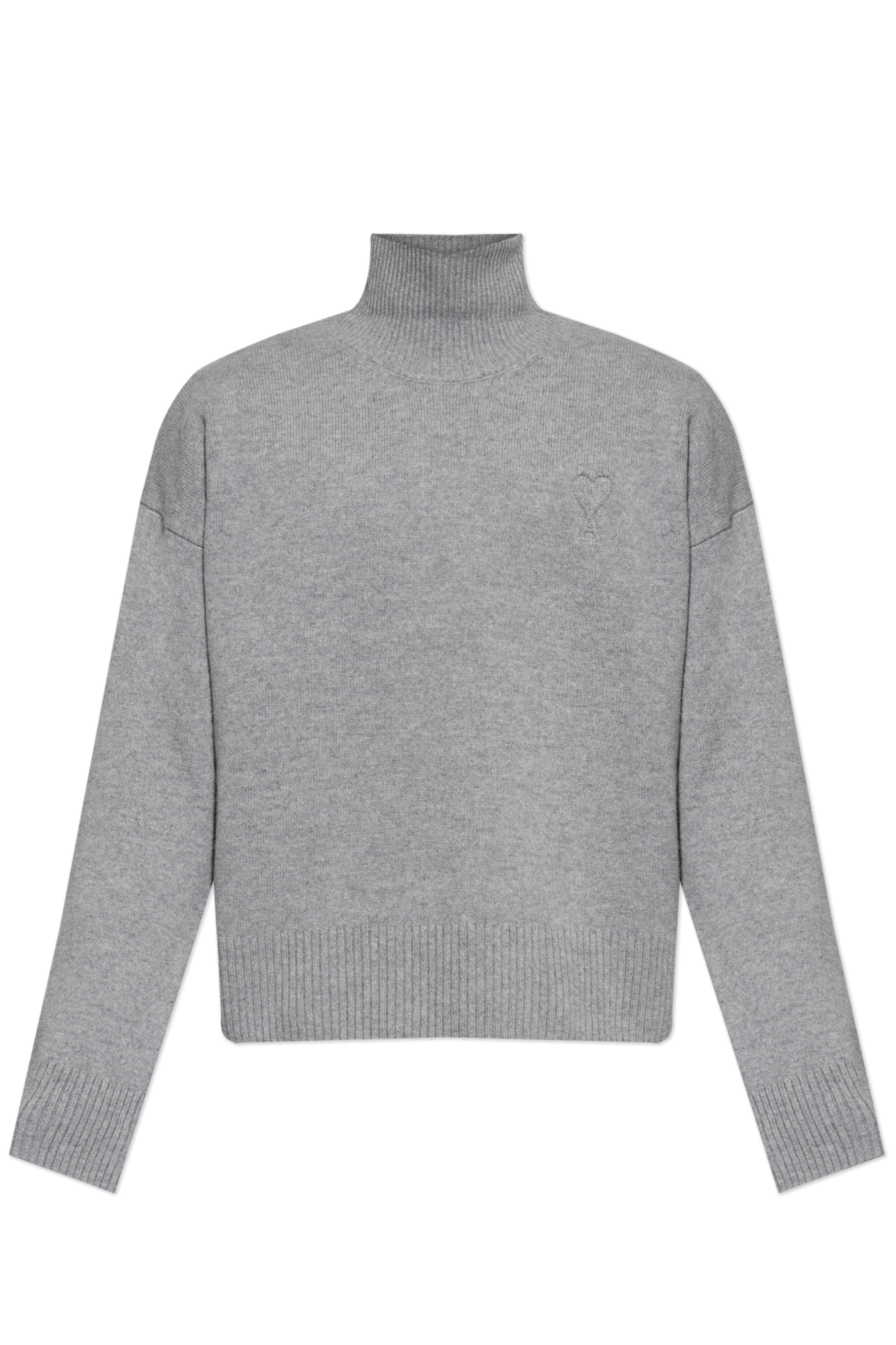 Ami Alexandre Mattiussi Grey Wool Turtleneck