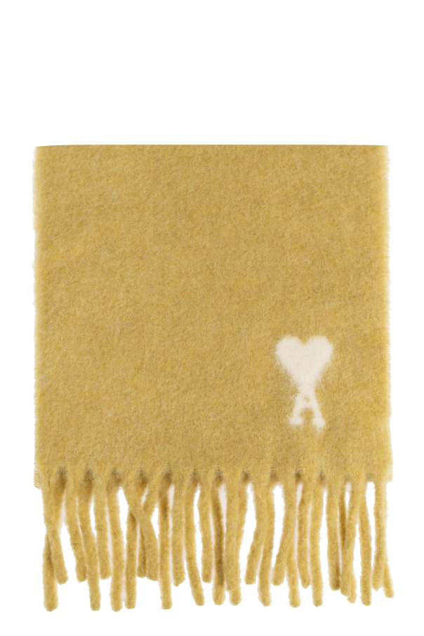 Ami Alexandre Mattiussi Yellow Wool Scarf