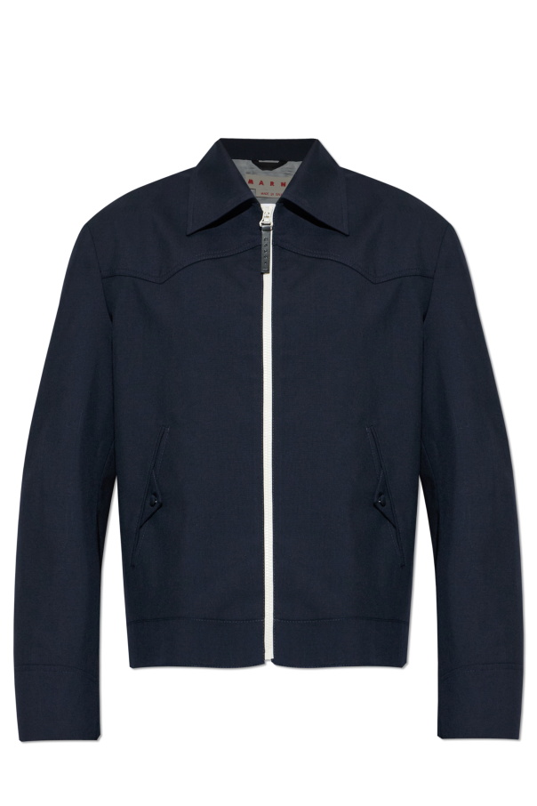 Marni Navy Blue Wool Jacket