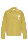 Ami Alexandre Mattiussi Green Polo Sweater With Logo