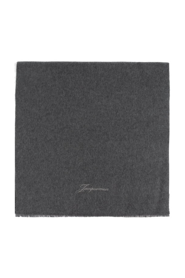 Jacquemus Grey Scarf With Logo