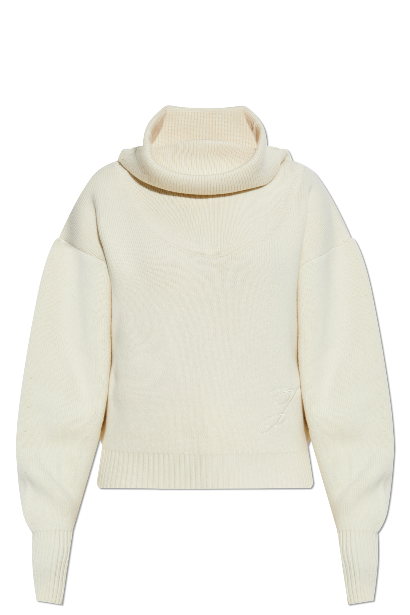 Jacquemus Cream Wool Turtleneck ‘Pallone’
