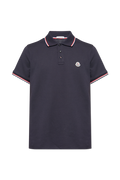 Moncler Navy Blue Polo With Logo
