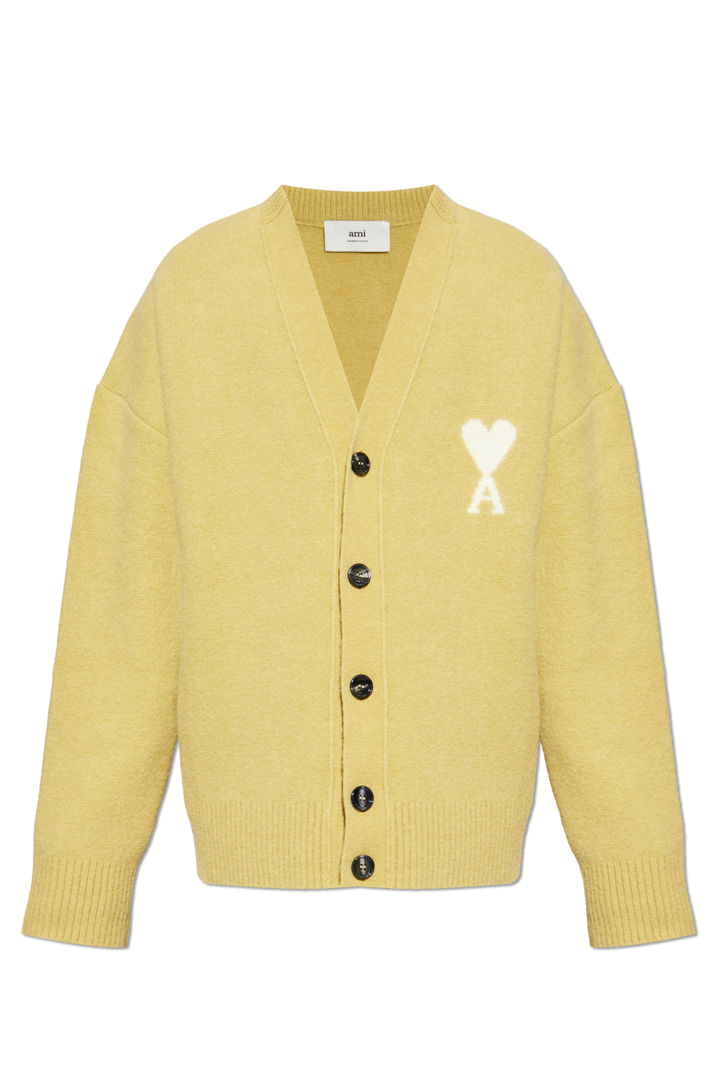 Ami Alexandre Mattiussi Green Cardigan With Logo