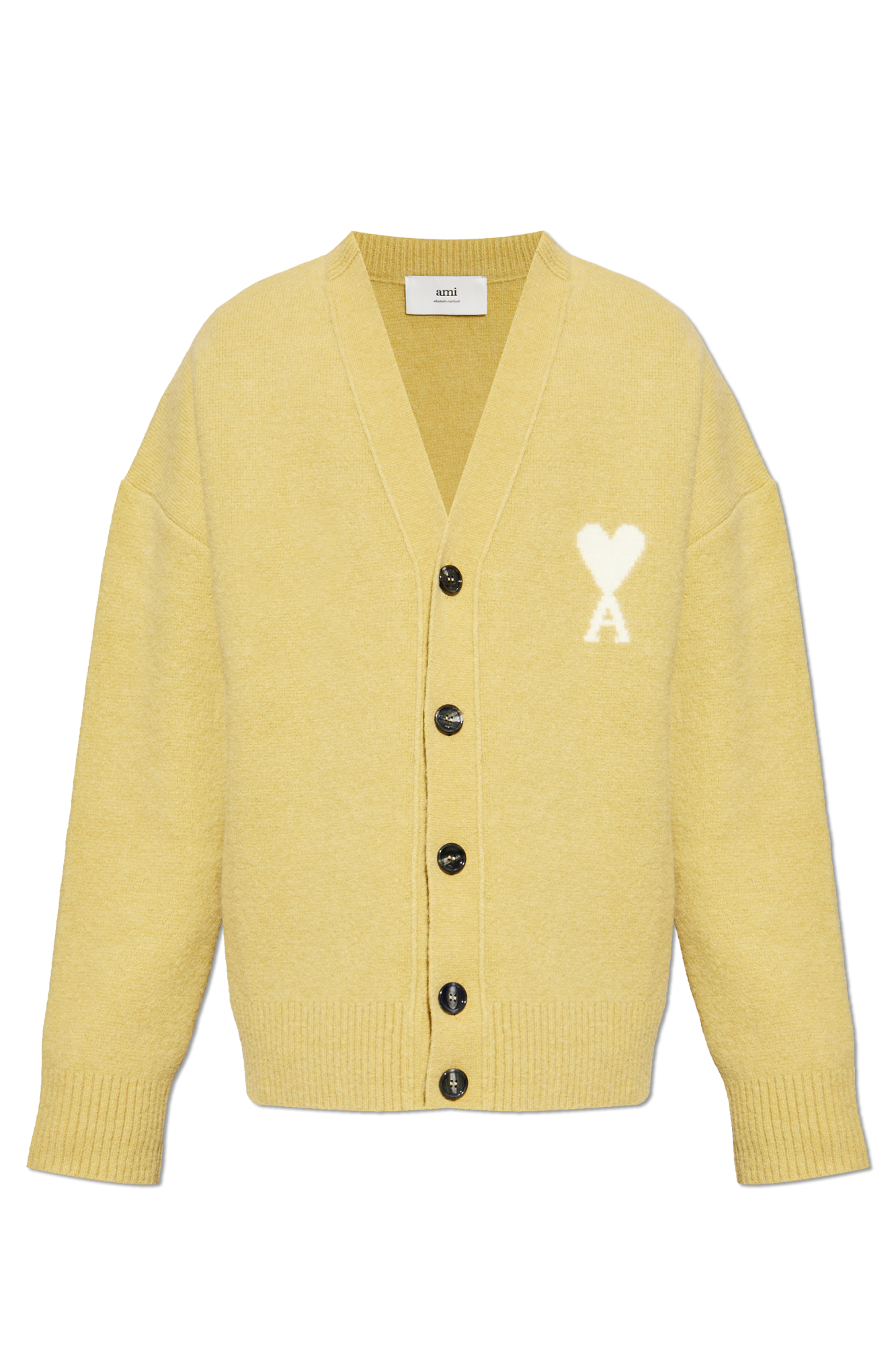 Ami Alexandre Mattiussi Green Cardigan With Logo