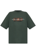 Balenciaga Green T-Shirt With Crumpled Effect