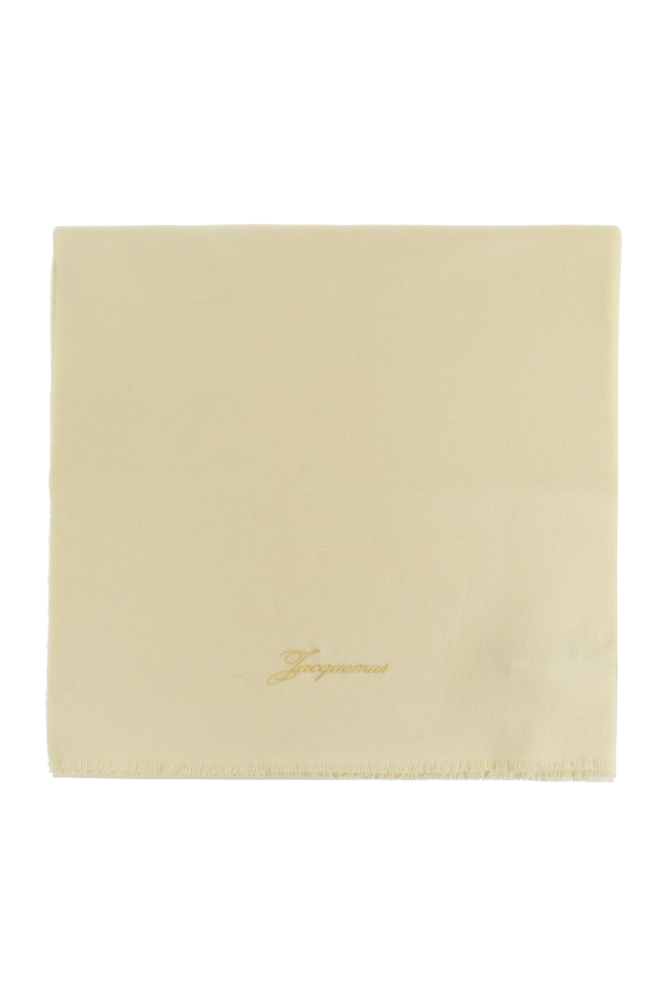 Jacquemus Yellow Scarf With Logo