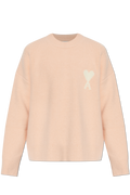 Ami Alexandre Mattiussi Pink Wool Sweater With Logo
