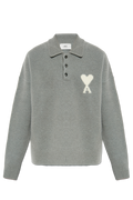 Ami Alexandre Mattiussi Grey Cardigan With Logo