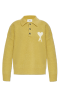 Ami Alexandre Mattiussi Green Polo Sweater With Logo