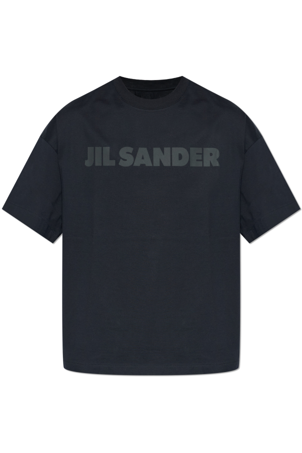 Jil Sander Black T-Shirt With Printed Logo