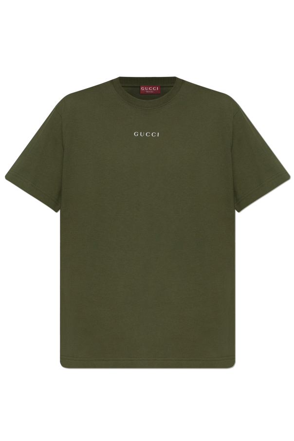 Gucci Green T-shirt With Logo
