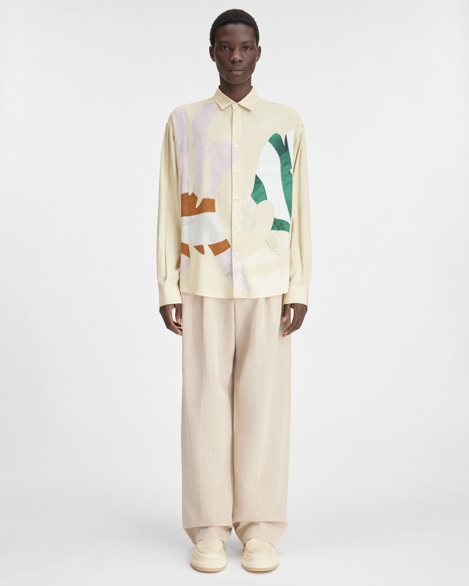 Jacquemus Сорочка бежева La Chemise Simon 245SH001-1002-1GA