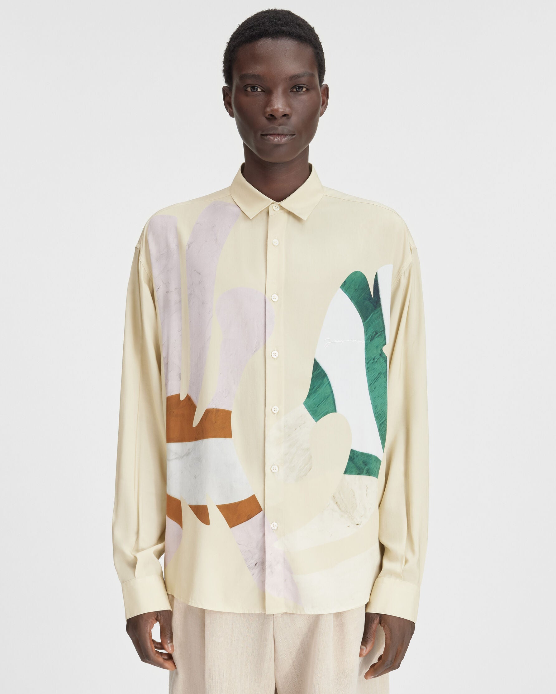 Jacquemus Сорочка бежева La Chemise Simon 245SH001-1002-1GA