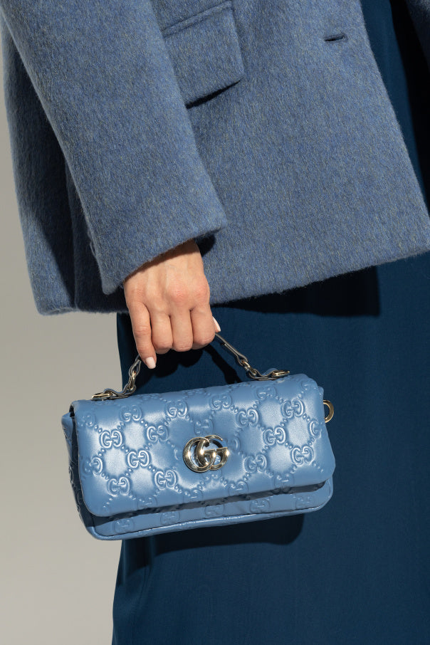 Gucci Blue Handbag GG Milano Small