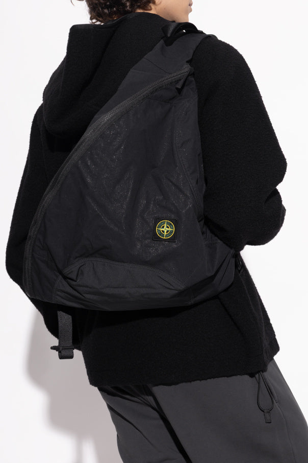 Stone Island Black Shoulder Backpack