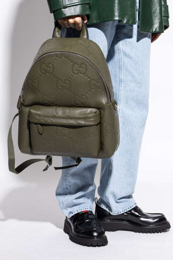 Gucci Green Monogram Backpack