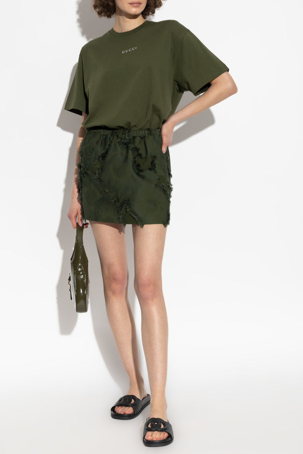 Gucci Green T-shirt With Logo