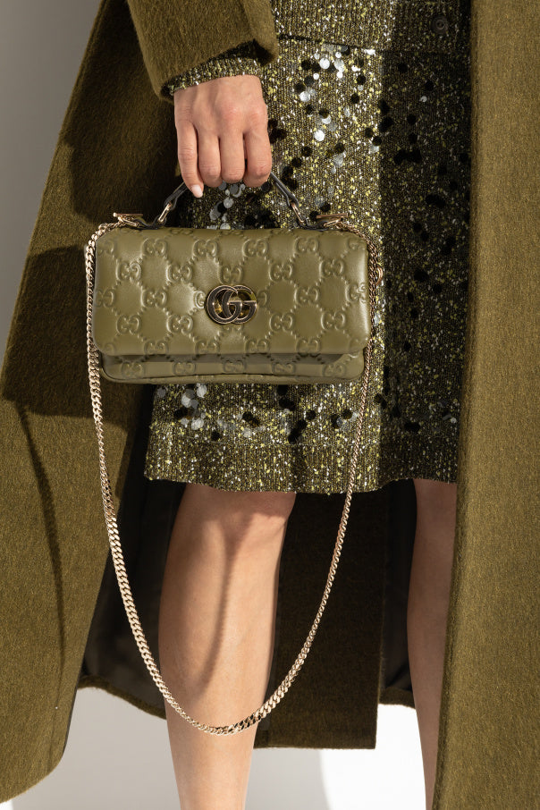 Gucci Green Handbag GG Milano Mini